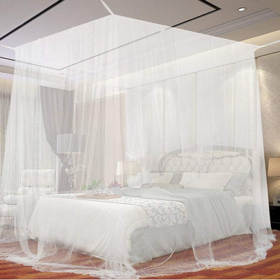Mosquito net, large mosquito net with frame for king size bed, mosquito net for indoor and outdoor use (200 x 220 x 210 cm)