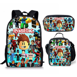 3D Roblox Backpack, Lunch Bag and Pencil Case - 3-pack 3pcs