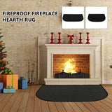 Fireproof Mat for Fireplace, Hearth & Grill Floor Protector 50X80CM - Front View