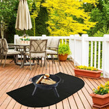 Fireproof Mat for Fireplace, Hearth & Grill Floor Protector 50X80CM - Top-Down View