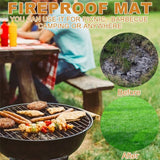 Fireproof Mat for Fireplace, Hearth & Grill Floor Protector 50X80CM - Rear View