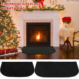 Fireproof Mat for Fireplace, Hearth & Grill Floor Protector 50X80CM - Close-Up Angle