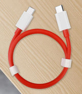 Warp Charging Cable for OnePlus 8T (Type C - Red) 1.5M - Side View