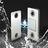 4/8-pack Self-Adhesive Magnetic Cabinet Door Catches Stainless Steel Magnet Lock for Kitchen Cabinet Magnetic Closing Drawer Cupboard Door Lock. - Front View