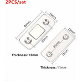 4/8-pack Self-Adhesive Magnetic Cabinet Door Catches Stainless Steel Magnet Lock for Kitchen Cabinet Magnetic Closing Drawer Cupboard Door Lock.
