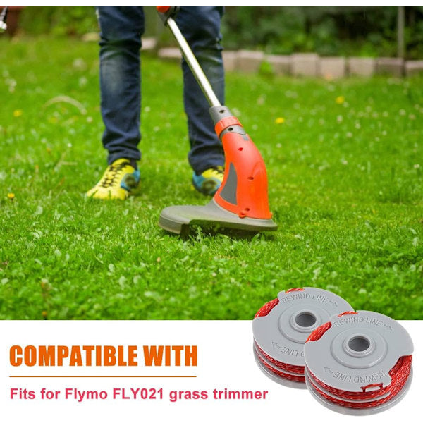 4-pack string trimmer line spool for Flymo FLY021 brush cutter line spool replacement spool for Flymo string trimmer 36ft/1.5mm