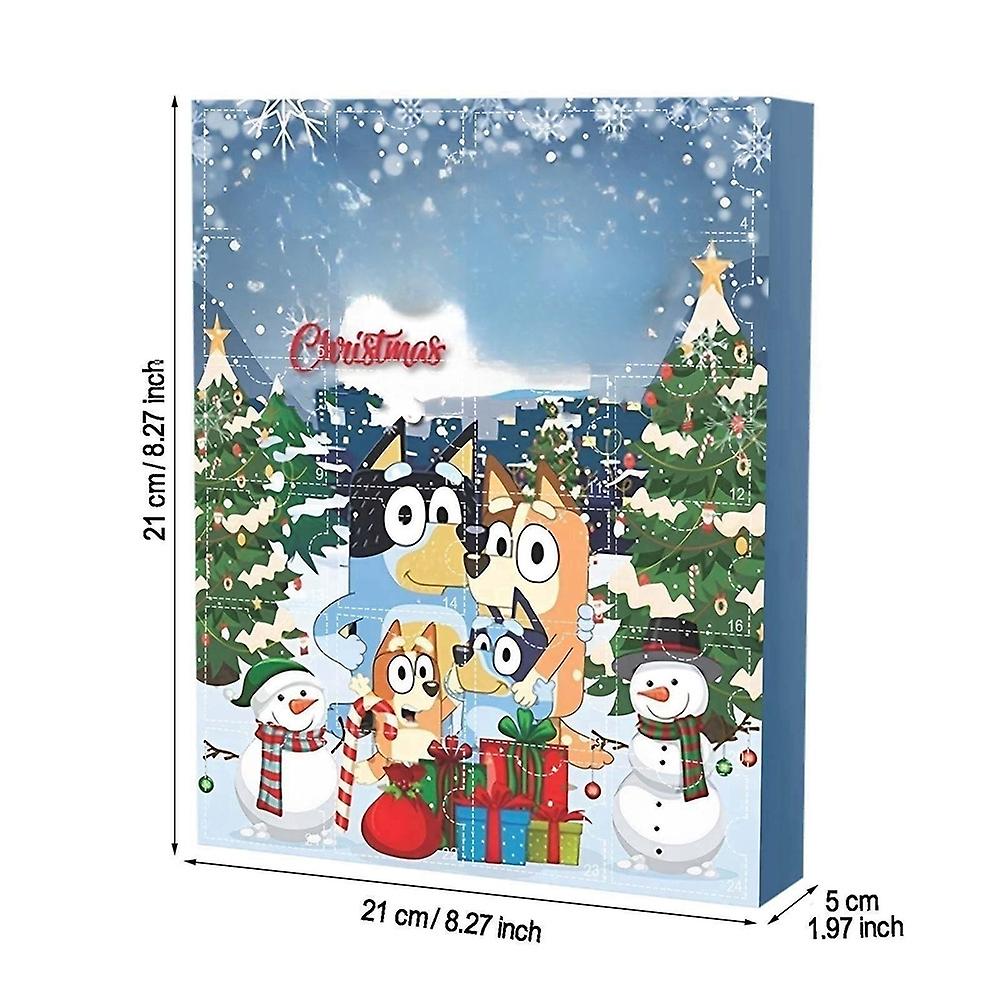 Advent Calendar Bluey 2023 24-Day Countdown Calendar Bluey Cartoon Characters Dolls Gifts