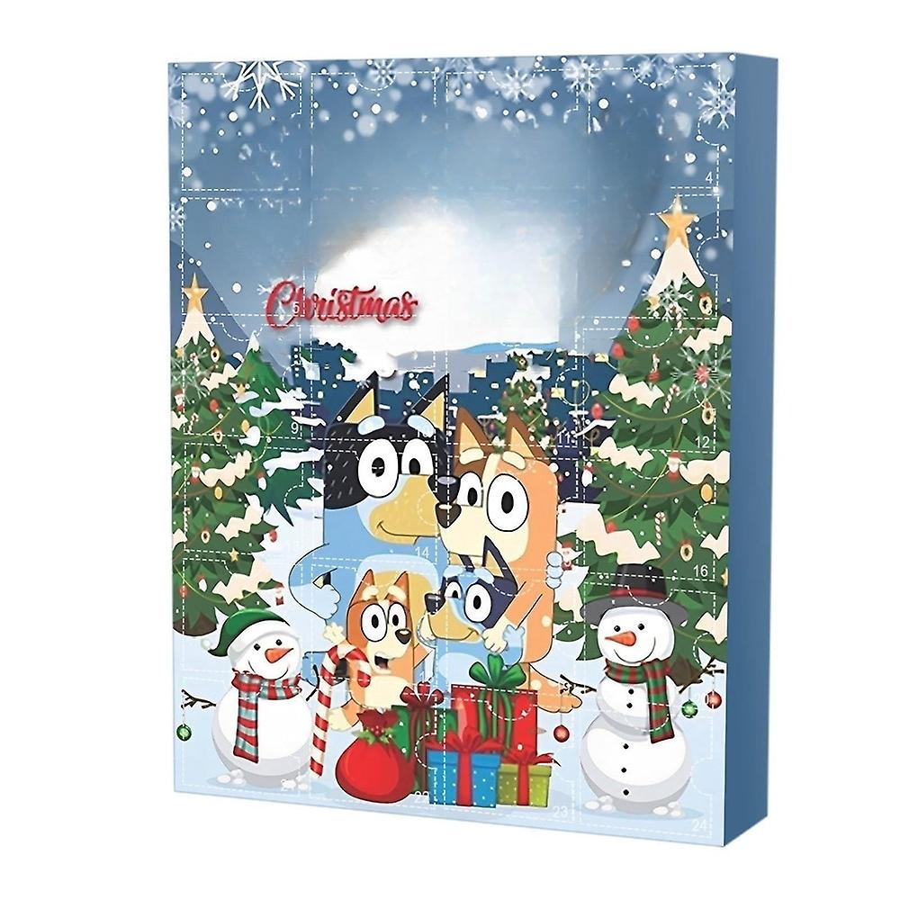 Advent Calendar Bluey 2023 24-Day Countdown Calendar Bluey Cartoon Characters Dolls Gifts