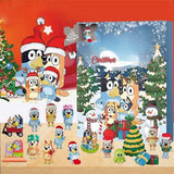 Advent Calendar Bluey 2023 24-Day Countdown Calendar Bluey Cartoon Characters Dolls Gifts - Top-Down View