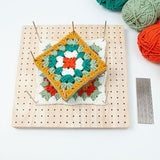 Boutique Wooden Crochet Blocking Board Knitting Blocking Mat with Bar Needles for Knitting & Crocheting