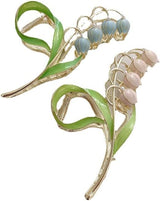 Pink Lily of the Valley Flower Hair Clips, Large Metal Clip, Orchid Clips, Lily of the Valley Jaw Clip Styling Accessories for T