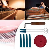 Piano Tuning Kits, Professional 8-Piece Piano Tuning Tools - Front View
