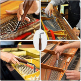 Piano Tuning Kits, Professional 8-Piece Piano Tuning Tools - Side View
