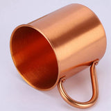 Sports Products Straight Cup Handle Cocktail Cup Pure Copper Mug - Side View