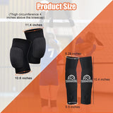 Volleyball Knee Pads & Arm Guards, Equipment with High Protection Plate Volleyball Knee Pads Thumb Hole Arm Guards for Women Teenage Girls Training - Front View