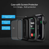 2-pack Black Screen Protector compatible with 45mm Watch - Compatible with Apple Watch Series 7/8/9 45mm - Front View