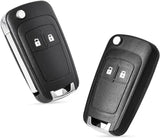 Remote Control Car Key Case Replacement Compatible with Vauxhall Opel Astra Insignia Vectra Zafira Meriva Mokka Key Shell (With Blade) 2 Buttons 2pcs