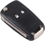 Remote Control Car Key Case Replacement Compatible with Vauxhall Opel Astra Insignia Vectra Zafira Meriva Mokka Key Shell (With Blade) 2 Buttons 2pcs - Front View