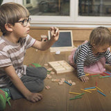 Montessori Math Toy, Wooden Sticks Digital Game with Counting Blo - Side View