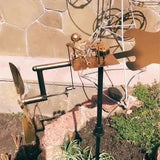 Drummer Weather Vane Garden Decoration, Handmade Metal Percussionist Music Weather Vane Statues Ornaments, Rock Art Wind Spinners Weather Vane for Yard Lawn... - Top-Down View