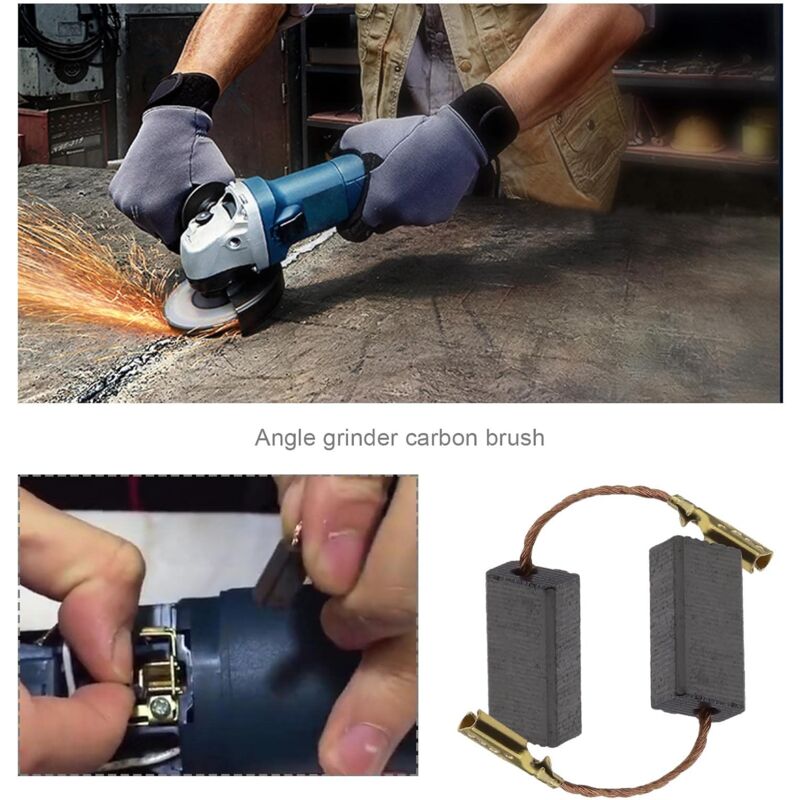 20pcs Carbon Brushes for Angle Grinder Compatible with Bosch Replacement Repair Power Tool Spare Part 15x8x5mm
