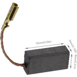 20pcs Carbon Brushes for Angle Grinder Compatible with Bosch Replacement Repair Power Tool Spare Part 15x8x5mm - Front View