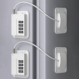 Self-Adhesive Refrigerator Lock Pack for Adults, White, Combination Lock, Refrigerator Safety Lock, for Children, Electric Mini Fridge, Door - perfect-max