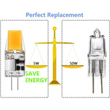 G4 LED bulb AC/DC 12V 5W LED bulbs G4 Warm white 3000K Light sources equivalent to 50W halogen bulb 360° beam angle No flicker, 6-pack, Warm white_jarx