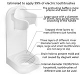 4-pack Wall Mounted Electric Toothbrush Holder Electric Toothbrush Stand - Side View