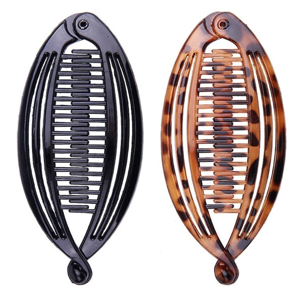 Classic Banana Clip Hair Clip Ponytail Holder for Girls with Braided Style