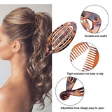 Classic Banana Clip Hair Clip Ponytail Holder for Girls with Braided Style - Front View