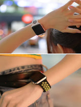 Compatible with Apple Watch Wristband 45mm 49mm 44mm 40mm 41mm 42mm correa iWatch Ultra 2 Series 9 8 SE 7 6 5 4 3 Black Purple 11 SM - 45-Degree Angle
