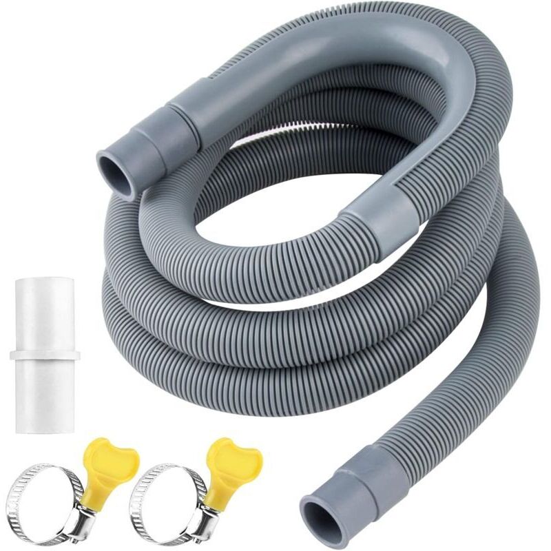 Drain Hose Drain Hose Extension Drain Hose Connection Washing Machine Drain Hose Dryer Drain Hose (2 m)..DEBUNS