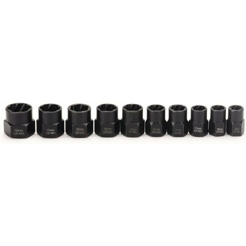 11-piece 9.5mm Bolt Impact Tool Set with Toolbox