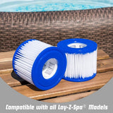 Lay-Z-Spa Filter Cartridge VI for all Lay-Z-Spa models - 6 x Double Pack (12 filters) - Side View