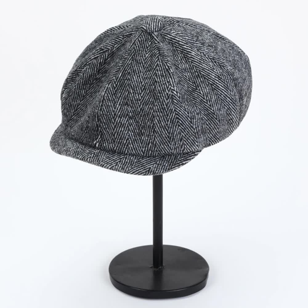 2023 Retro Newsboy Caps Men Octagonal Hats Peaky Blinders Newsbo Grey