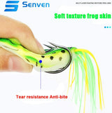 pcs Crank Frog Frog, Soft Fishing Lure 3D Eye Frog Lure and, ZQKLA_MGF - Front View