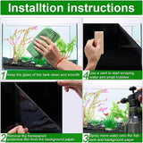 /NN/ Aquarium Background | Static Adhesive Black Aquarium Poster | Aquarium Poster