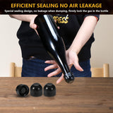 Champagne stopper, wine stopper, 4-pack, universal, reusable, silicone, sealed, leak-proof - Side View