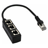 RJ45 Network 1 to 3 Port Ethernet Adapter Adapter Cable Network Cable Splitter