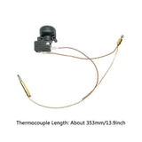 Thermocouple and tilt switch for patio heater tip protection - Front View