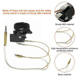 Thermocouple and tilt switch for patio heater tip protection - Side View