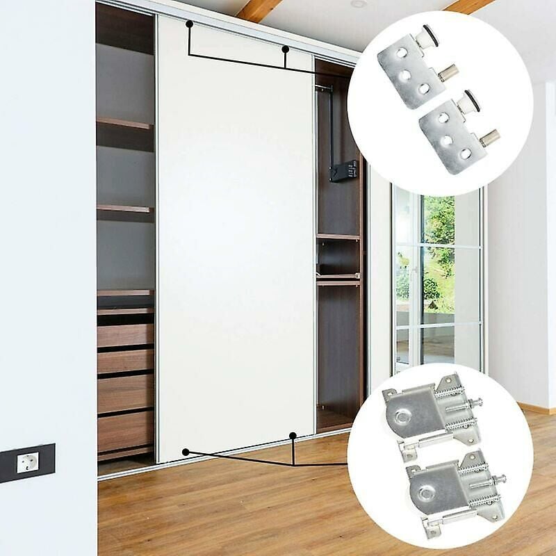 pcs Sliding Door Rollers, Sliding Door Parts for Wardrobe Door, Wheels, Rollers, Cabinet Rails, Sliding Cabinet Rollers, Load 20 kg