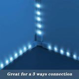 RGB LED Strip Connector Kit 30pcs 4Pin 10mm Solderless for SMD 5050 with 20 Gapless 5L 5T Contacts - Side View
