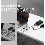 10-pack Self-Adhesive Wire and Cable Clips, Bed Clips, Cable Holder, Cable Organizer, Single Port (Black)