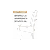 6-pack Washable Universal Stretch Microfiber Chair Covers - Front View