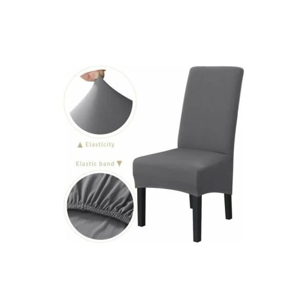 6-pack Washable Universal Stretch Microfiber Chair Covers