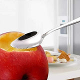Stainless Steel Grapefruit Spoons, 6-Pack with Spikes - Side View