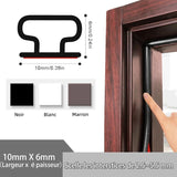 Self-Adhesive Rubber Door Window Seal D-Profile 6M Black for Cooling and Sound Insulation Weather Strip - Front View