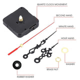 Wall Clock Movement – Silent Quartz Clock – 2-pack - Rear View